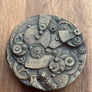 🤎SOLD🤎 Napoleon Emperor American Watch Co. Watch Gears Belt Buckle Steampunk